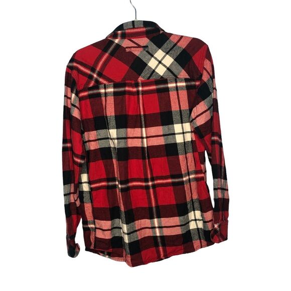 Legendary Whitetails Shirt Mens Medium Red Black Plaid Button Up Flannel Deer - Picture 8 of 8